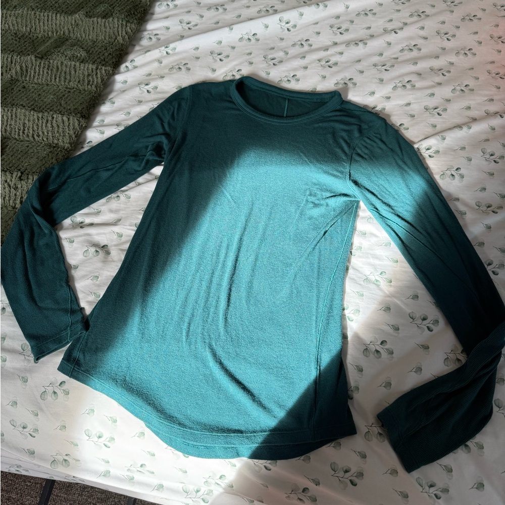 Lululemon hold tight long sleeve shirt in storm teal